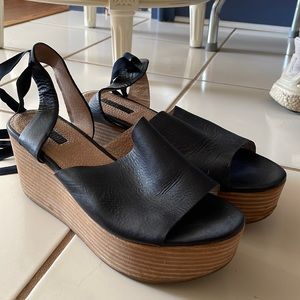 Navy Platform Topshop Sandals